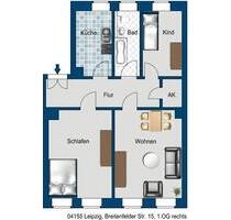 Frisch sanierte 3 Raum Wohnung zu vermieten - Leipzig Mitte