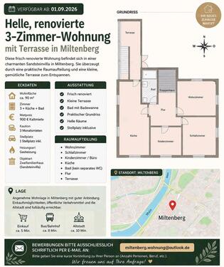 Foto - Helle renovierte 3-Zimmer-Wohnung