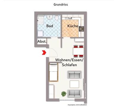 Foto - Frisch renovierte 1-Zimmer-Wohnung , ab 01.03.26 zu vermieten.