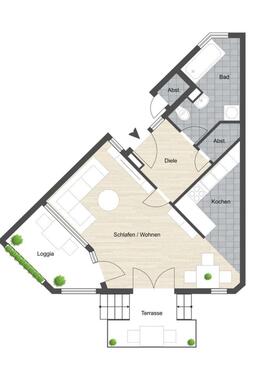 Foto - 1 Zimmer Erdgeschoss Wohnung in Vorsfelde