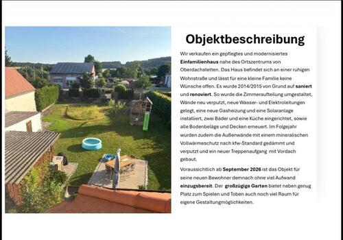 Foto - 5 Zimmer Einfamilienhaus in Oberdachstetten