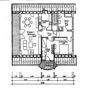 Foto - DG-Wohnung - 780,00&nbsp;EUR Kaltmiete, ca.&nbsp; 90,00&nbsp;m&sup2;