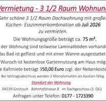 Wohnung zu vermieten 3,5 Raum in Groitzsch