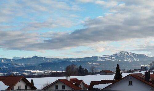 Foto - 2-Zimmer Wohnung Allgäu, Balkon mit Bergblick, KfW 40