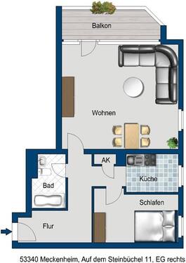 Foto - 2 Zimmer Etagenwohnung zur Miete in Meckenheim