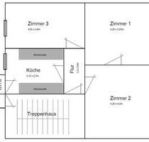 Mietwohnung 1 & 2 OG - 800,00&nbsp;EUR Kaltmiete, ca.&nbsp; 100,00&nbsp;m&sup2; in Waltershausen (PLZ: 99880)