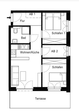 Foto - 2.5 Zimmer Erdgeschoßwohnung in Hamburg
