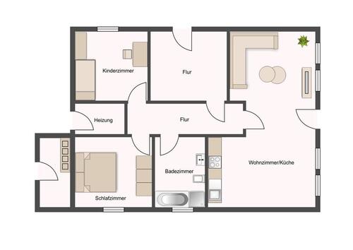 Foto - 3 Zimmer Erdgeschoßwohnung zur Miete in Drochtersen