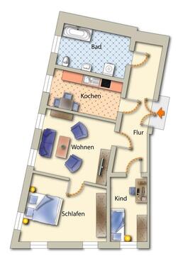 Foto - Etagenwohnung zur Miete in Freiberg