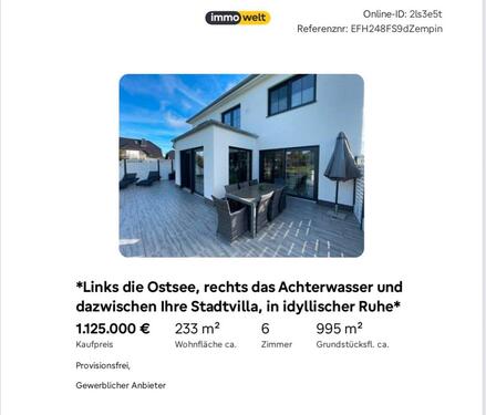 Foto - Moderne Stadtvilla zwischen Ostsee und Achterwasser