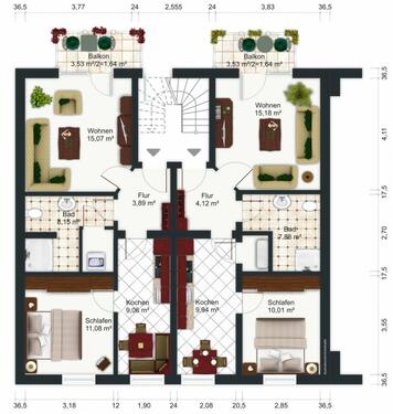 Foto - Etagenwohnung zur Miete in Stendal