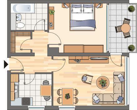 Foto - Gemütliche 2-Zimmer-Etagenwohnung in Unna – 59,67 m², 3. Etage links