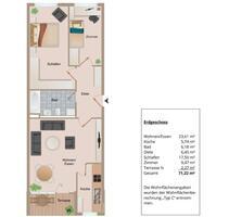 3- Zimmer Erdgeschosswohnung - 280.000,00&nbsp;EUR Kaufpreis, ca.&nbsp; 72,00&nbsp;m&sup2; in Dormagen (PLZ: 41539)