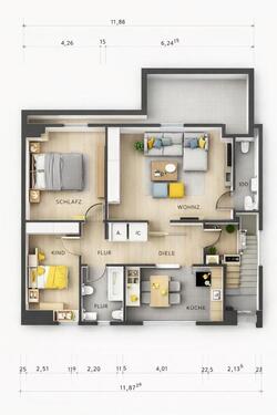 Foto - Helle 3-Zimmer Wohnung in Hürth mit 96 m² Wohnfläche