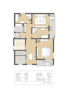 Foto - 4,5-Zi.-Whg. mit 2 Balkonen und ca. 25 qm Hobbyraum
