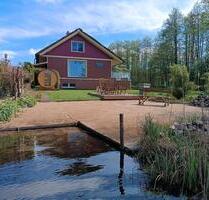 Ferienhaus direkt am Pinnower See, Ruderboot,Steg, Fasssauna und