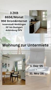 Foto - Zwischenmiete Untermiete 4 Monate ab Dezember
