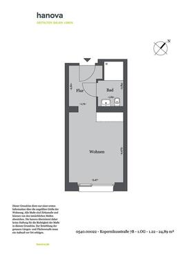 Foto - 1 Zimmer Etagenwohnung zur Miete in Hannover