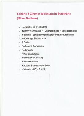 Foto - 4 -Zimmerwohnung in Sulingen - 800,00&nbsp;EUR Kaltmiete, ca.&nbsp; 102,00&nbsp;m&sup2;