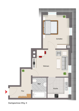 Foto - Dachgeschoßwohnung in Augsburg zum Kaufen