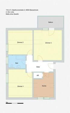 Foto - 3 Zimmer Etagenwohnung zur Miete in Bersenbrück