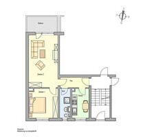 Renovierte 2 Raum Wohnung mit Balkon - Grabow