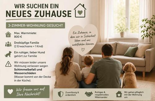 Foto - 3 Zimmer Wohnung - 800,00&nbsp;EUR Kaltmiete, ca.&nbsp; 70,00&nbsp;m&sup2;