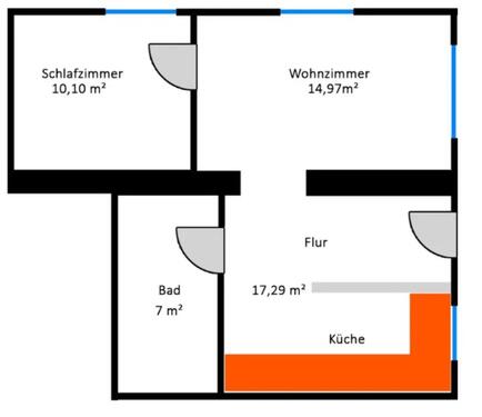 Foto - 2-Zimmer-Erdgeschosswohnung mit Einbauküche in Kenzingen Bombach