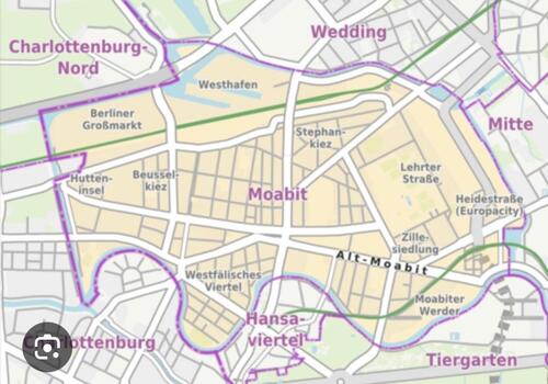 Foto - Helle 1-Zimmer Altbau Wohnung in Moabit 40qm, teilmöbliert