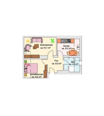 Foto - 2 Zimmer Dachgeschoßwohnung zur Miete in Bremerhaven