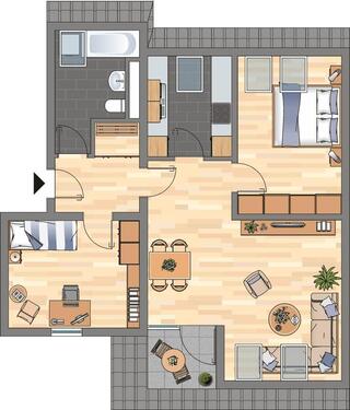 Foto - 3 Zimmer Etagenwohnung zur Miete in Wolfsburg