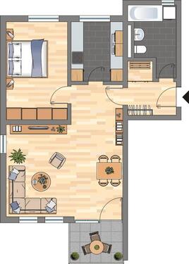 Foto - 2 Zimmer Etagenwohnung zur Miete in Wolfsburg