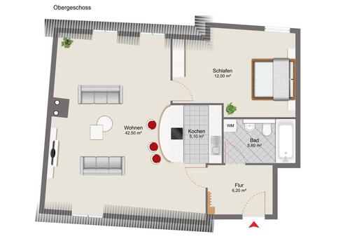 Foto - 2 Zimmer Etagenwohnung zur Miete in Mühlberg/Elbe