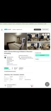 Foto - Helle 3 Zimmer Wohnung mit Balkon Schwabing móbliert!