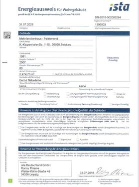 Foto - Etagenwohnung in Zwickau zum Kaufen