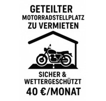 Geteilter Motorradstellplatz zu vermieten - Stuttgart Stuttgart-Mitte