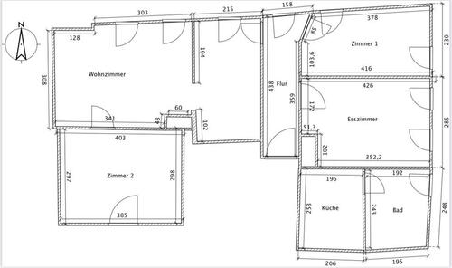 Foto - 3-Raum-Wohnung im Zentrum - 570,00&nbsp;EUR Kaltmiete, ca.&nbsp; 70,00&nbsp;m&sup2;