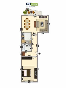 Foto - 2 Zimmer Erdgeschoßwohnung zur Miete in Gotha