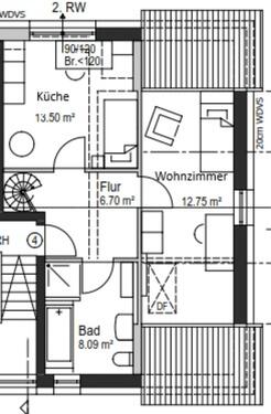 Foto - 1 Zimmer Dachgeschoßwohnung zur Miete in Salzkotten