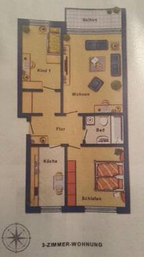 Foto - 3-Zimmer, zentral gelegen zwischen Bahnhof und Stadtzentrum