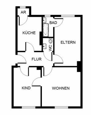 Foto - 3 Zimmer Etagenwohnung zur Miete in Worms