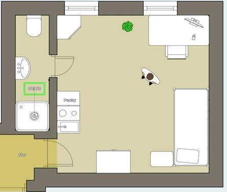 Foto - Wohnung Zimmer, 1Z(KN)B - 250,00&nbsp;EUR Kaltmiete, ca.&nbsp; 17,03&nbsp;m&sup2;