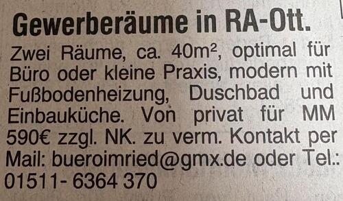 Foto - Gewerberäume in Rastatt- Ottersdorf