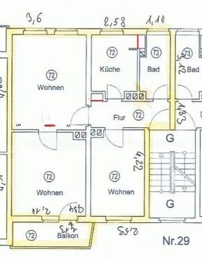 Foto - Geräumige 2 12 Zimmer-Wohnung im Ostenviertel