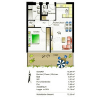 2 Zimmer Wohnung zu vermieten in Neu- Ulm Wiley- Süd, 72 qm - Neu-Ulm Ludwigsfeld