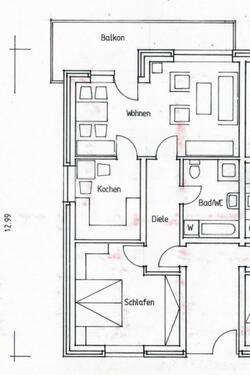 Foto - 2 Zi Wohnung - 500,00&nbsp;EUR Kaltmiete, ca.&nbsp; 67,00&nbsp;m&sup2;