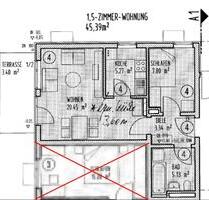 frisch gestrichene 1,5-Zimmer-Wohnung in Unterhaching