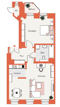 Foto - Etagenwohnung zur Miete in Leipzig