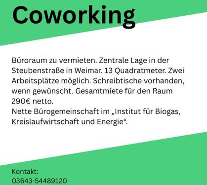 Foto - Coworking Büro Büroraum Steubenstraße Weimar