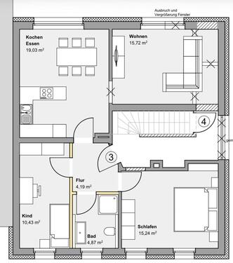 Foto - 4 Zimmer Wohnung in Pöttmes - 975,00&nbsp;EUR Kaltmiete, ca.&nbsp; 71,00&nbsp;m&sup2;
